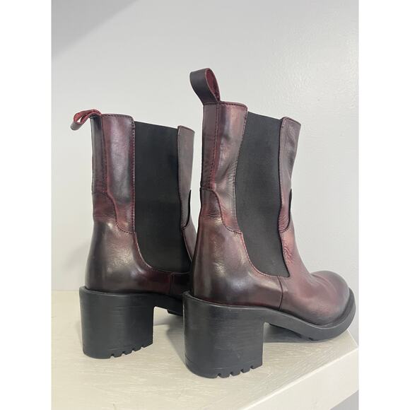 Emanuele Crasto Leather Chunky Boot 40 Rugged Moto - Picture 5 of 10